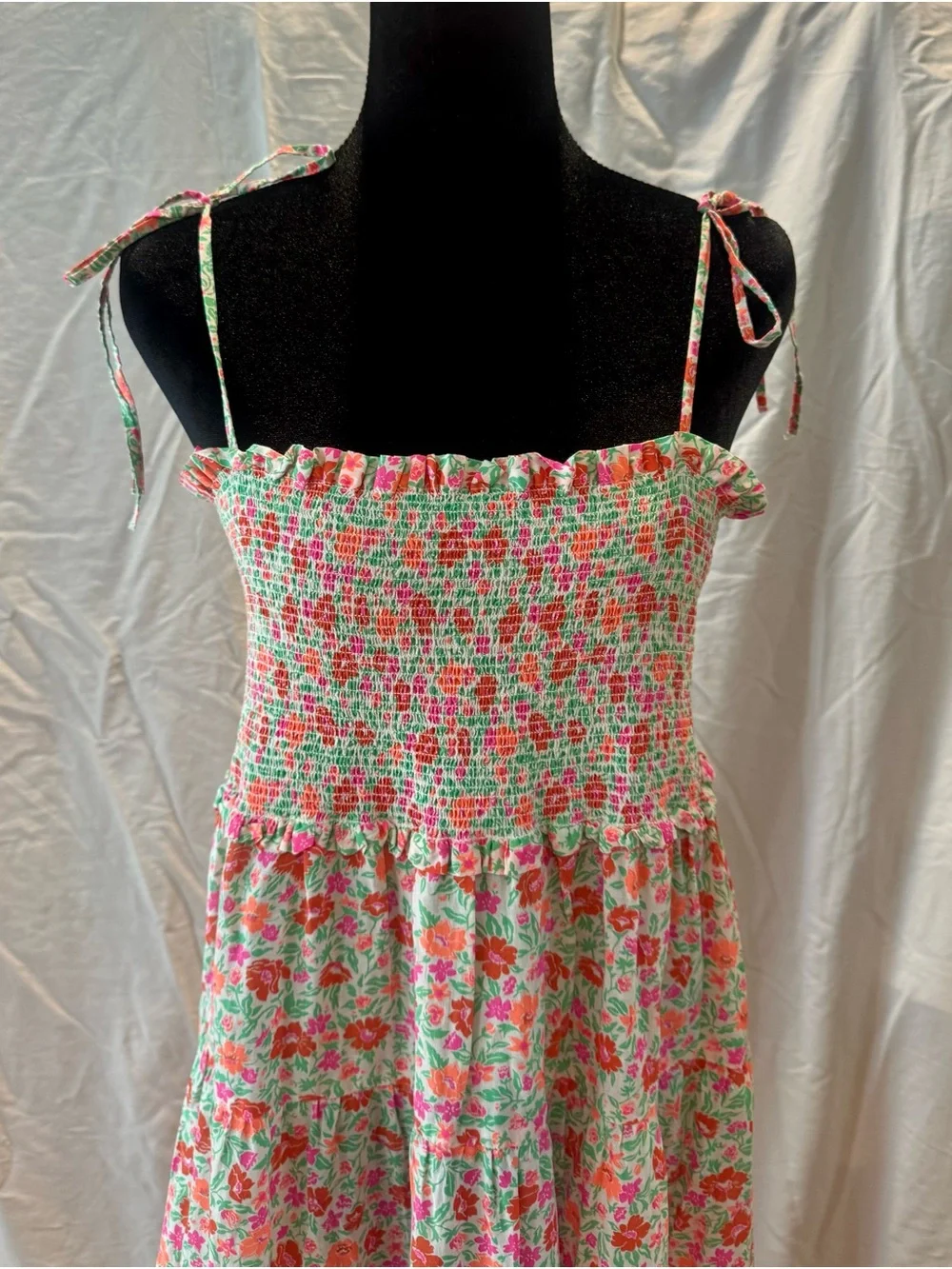 J. Crew Cotton voile smocked dress in storybook floral - Picture 3 of 9